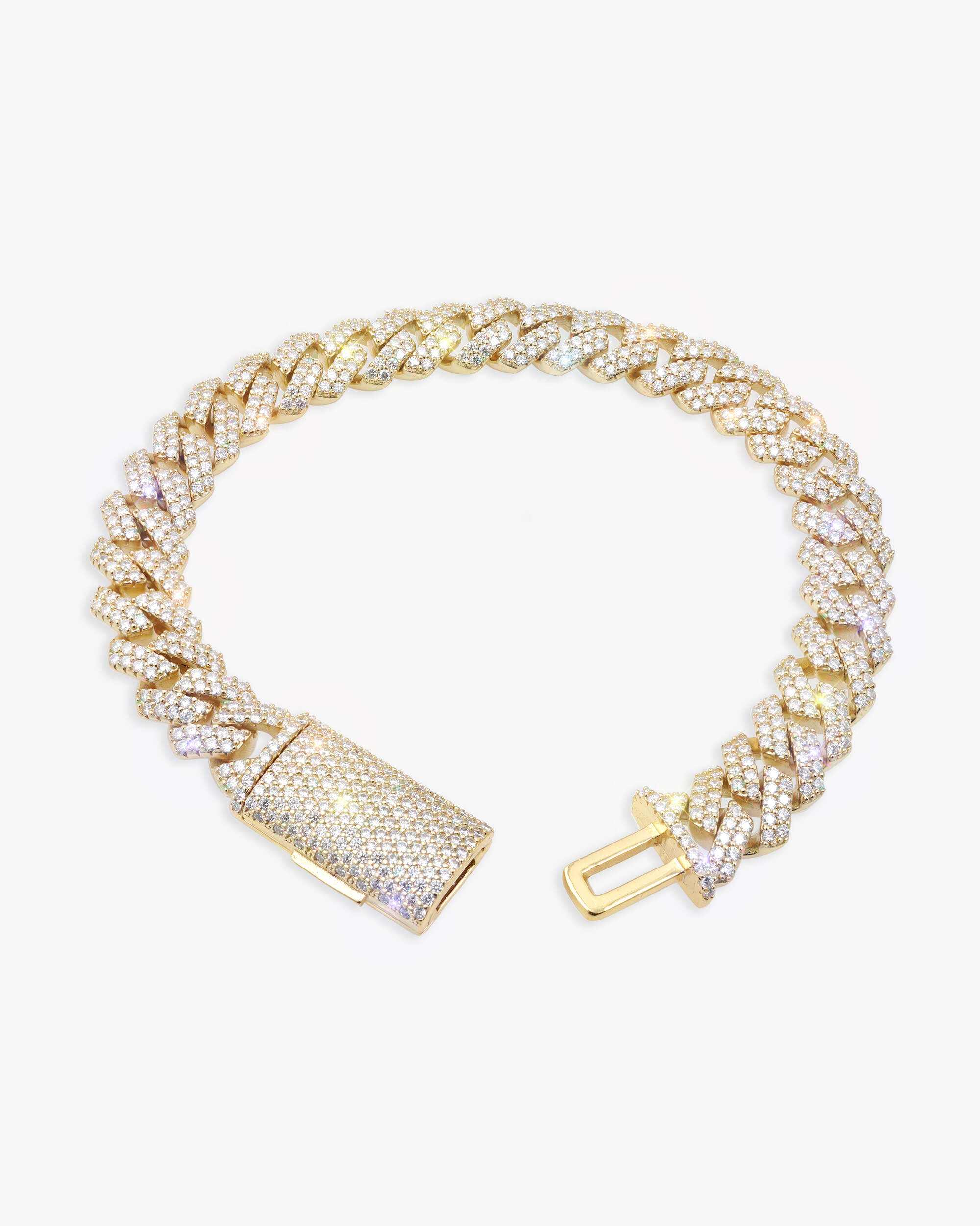 Moissanite Cuban Link Bracelet 14K Gold (ALL SIZES) - Image 37
