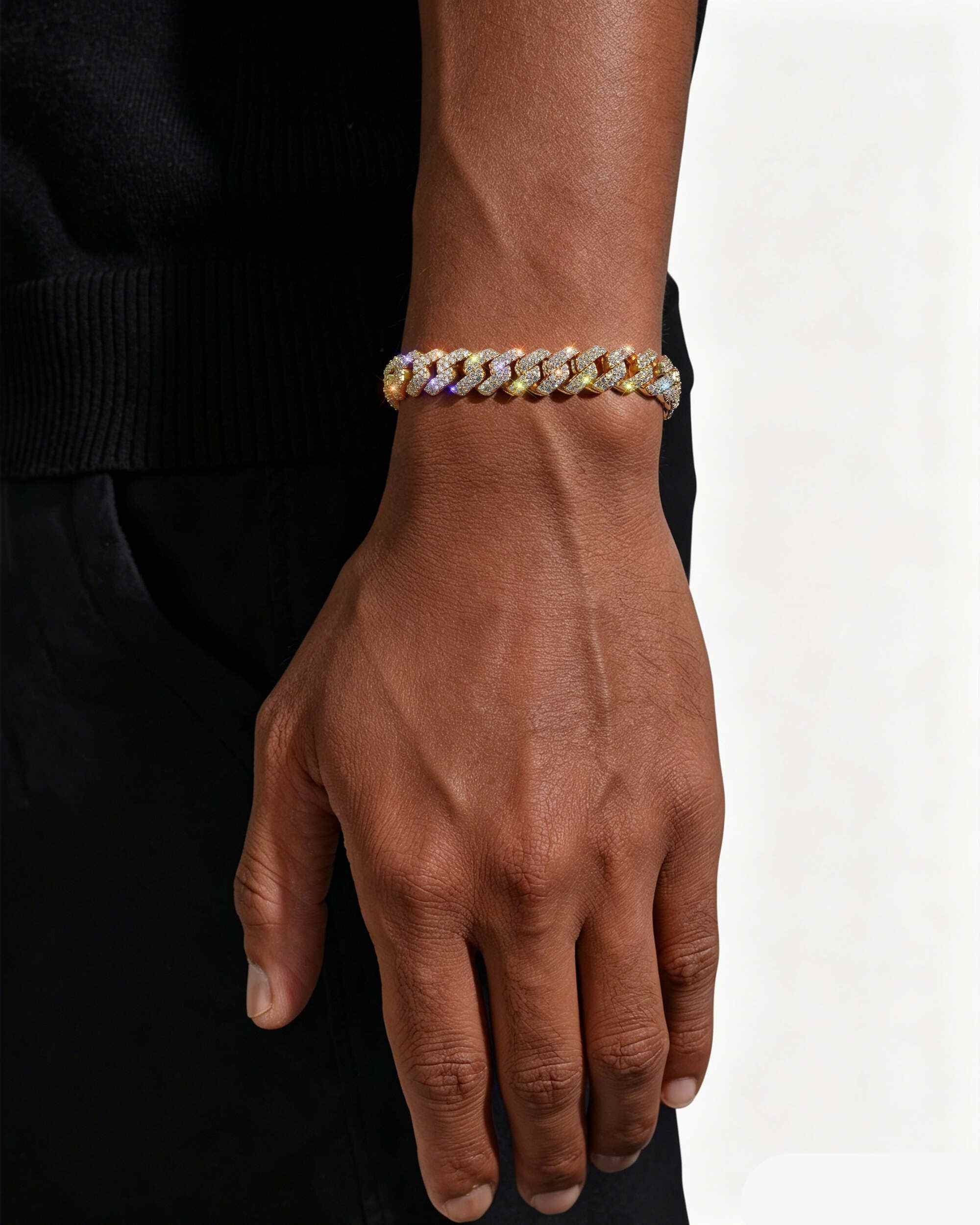 Moissanite Cuban Link Bracelet 14K Gold (ALL SIZES) - Image 39