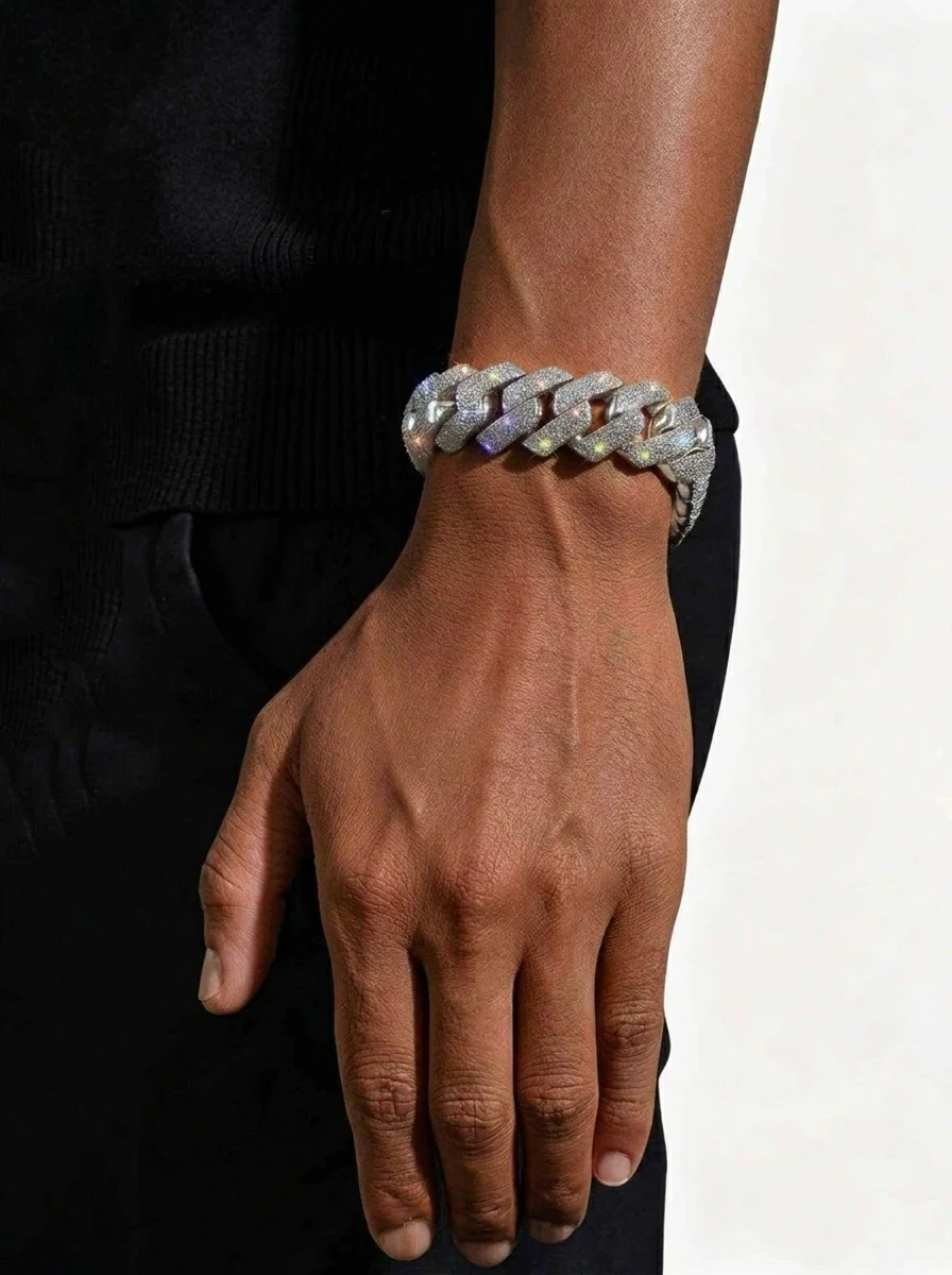 Moissanite Cuban Link Bracelet 14K Gold (ALL SIZES) - Image 40