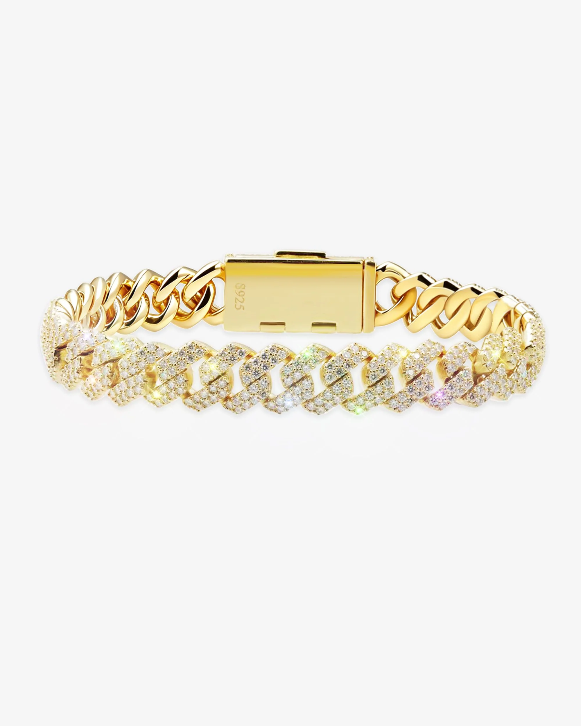 Moissanite Cuban Link Bracelet 14K Gold (ALL SIZES) - Image 42