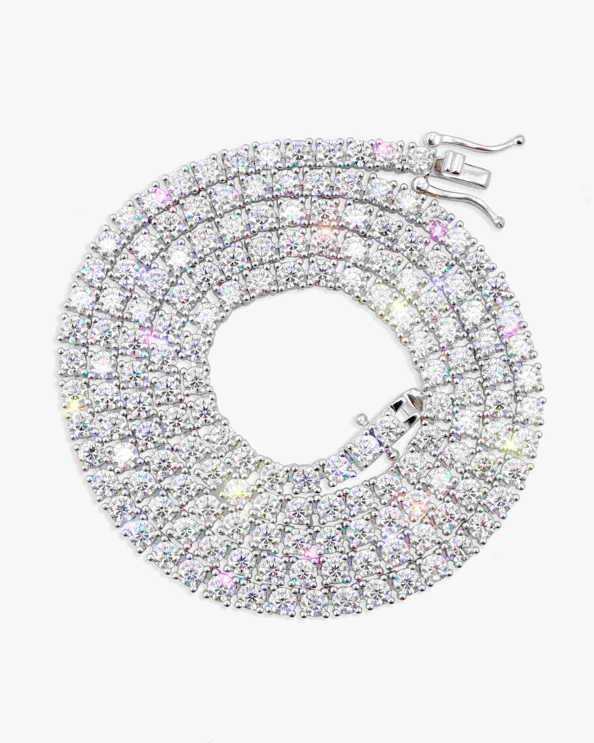 S925 Silver Moissanite Tennis Chain 14K Gold (ALL SIZES) - Image 12