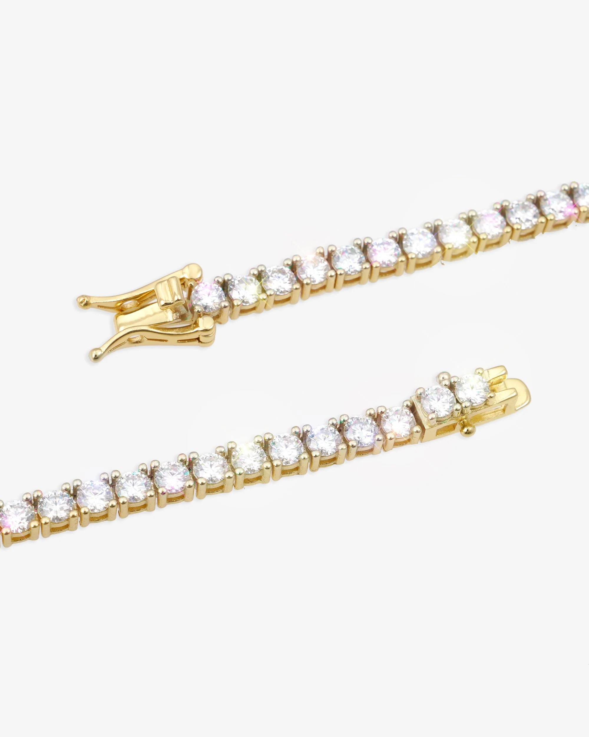 S925 Silver Moissanite Tennis Chain 14K Gold (ALL SIZES) - Image 25