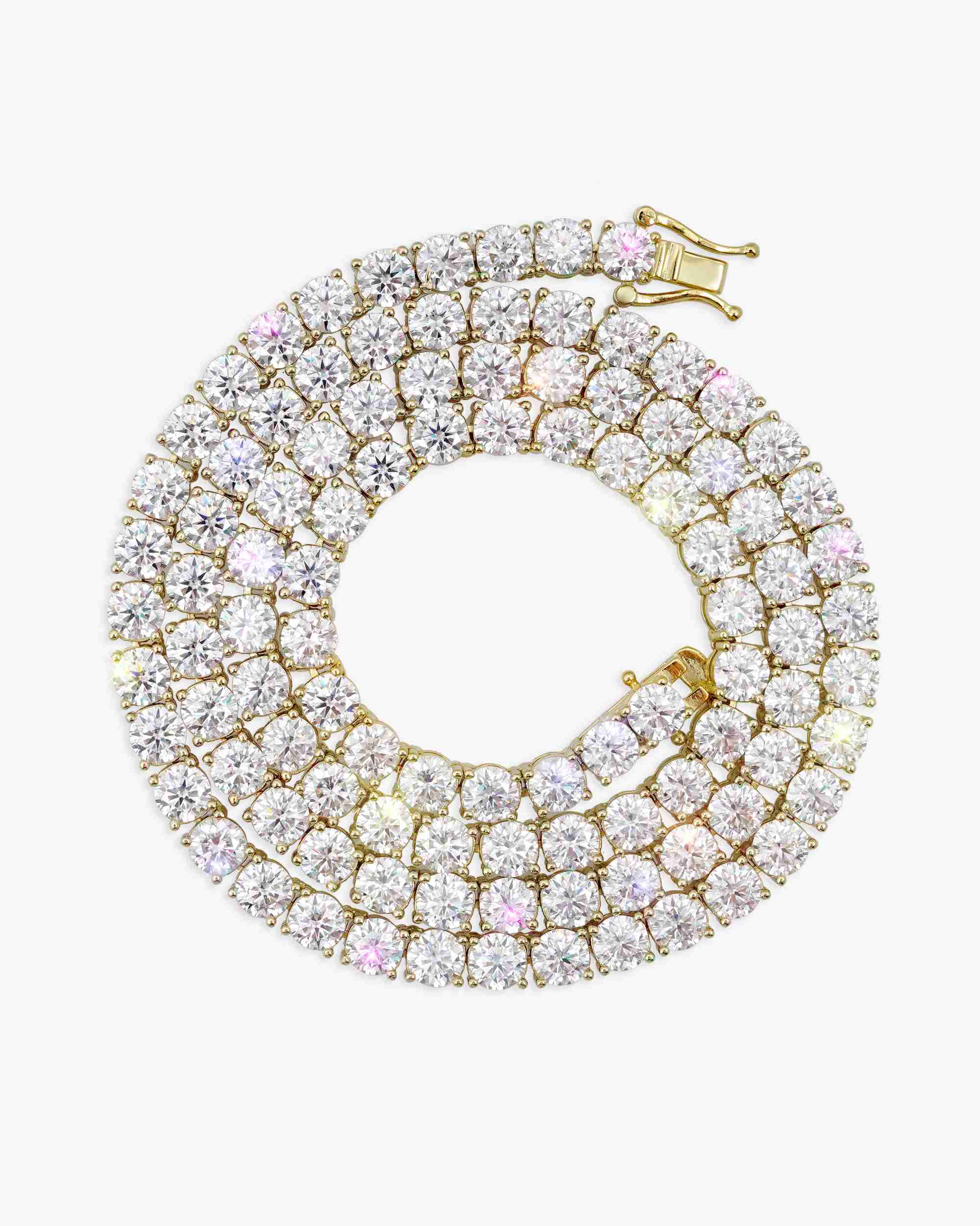 S925 Silver Moissanite Tennis Chain 14K Gold (ALL SIZES) - Image 29