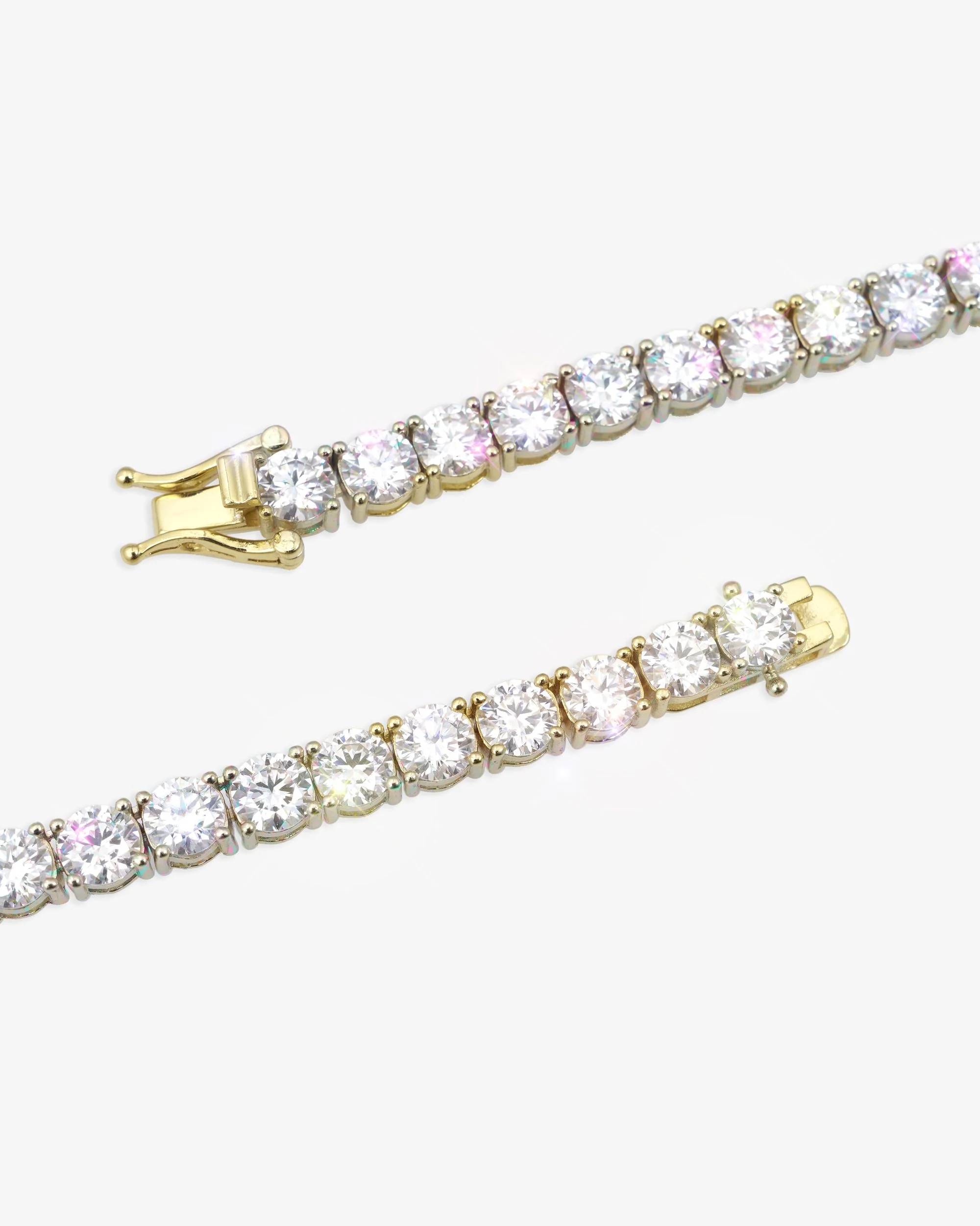S925 Silver Moissanite Tennis Chain 14K Gold (ALL SIZES) - Image 31