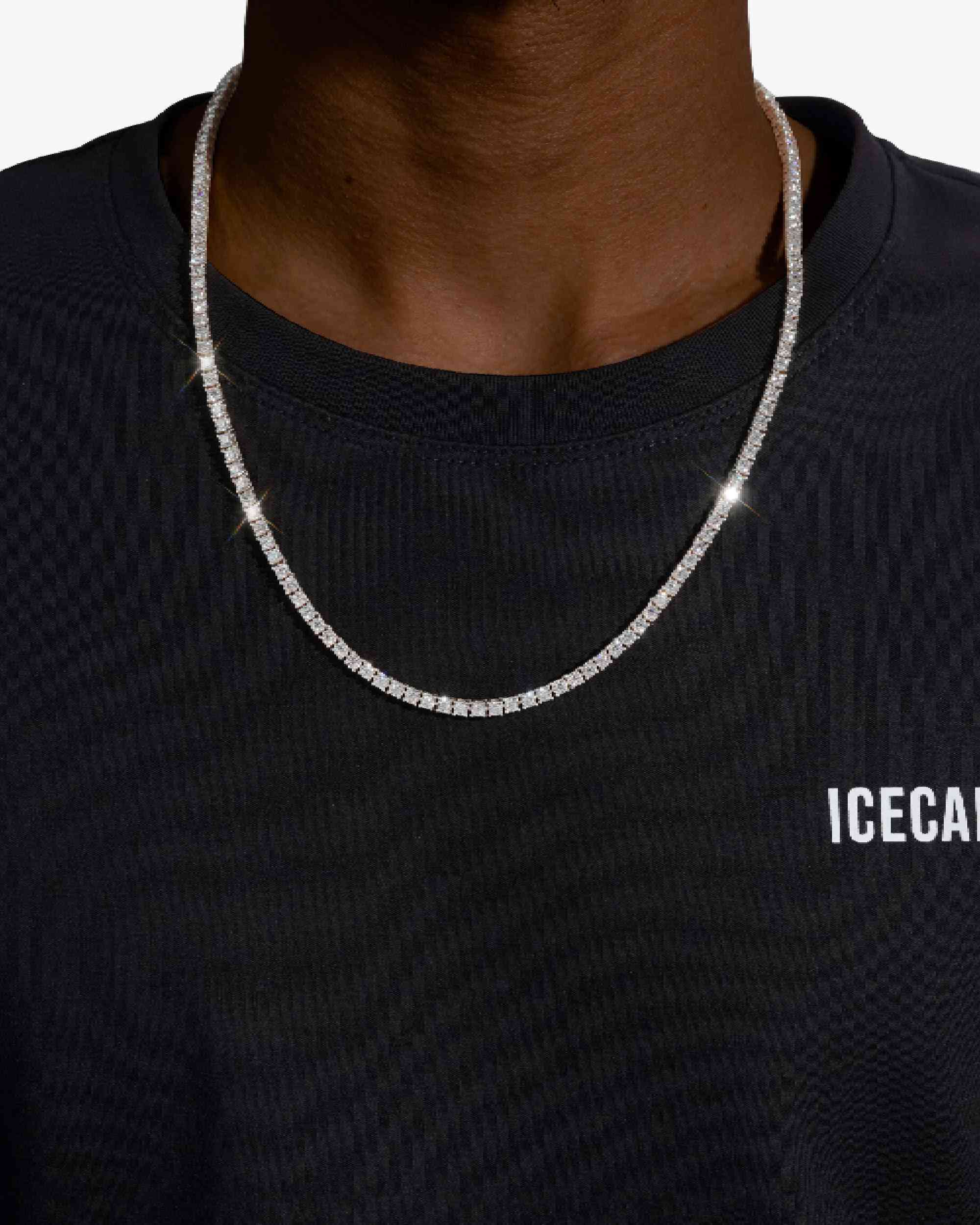 S925 Silver Moissanite Tennis Chain 14K Gold (ALL SIZES) - Image 9