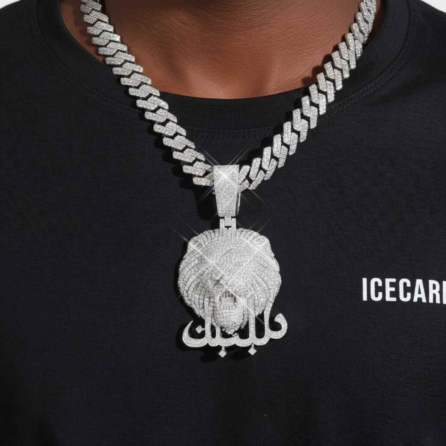 "SIMBA" Custom Moissanite Pendant 14K Gold - Image 2