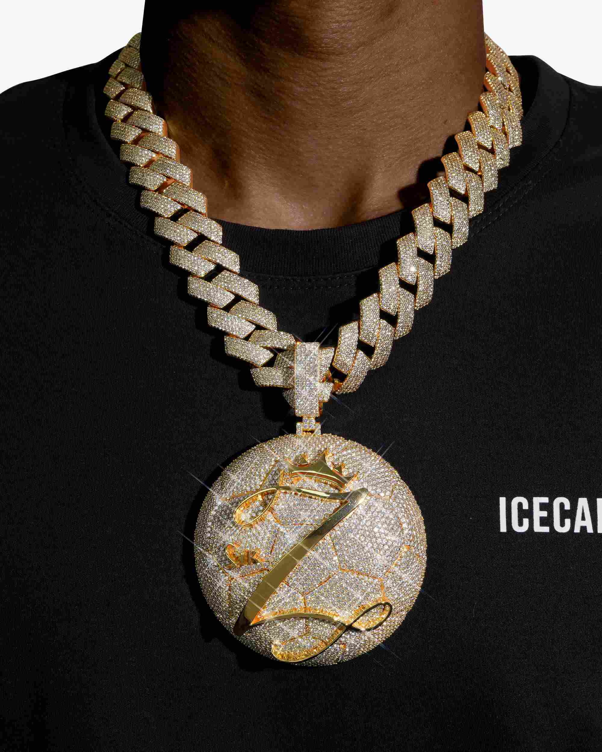 "SIR Z GOLDEN BALL" Custom Circle Pendant 14K Gold - Image 2