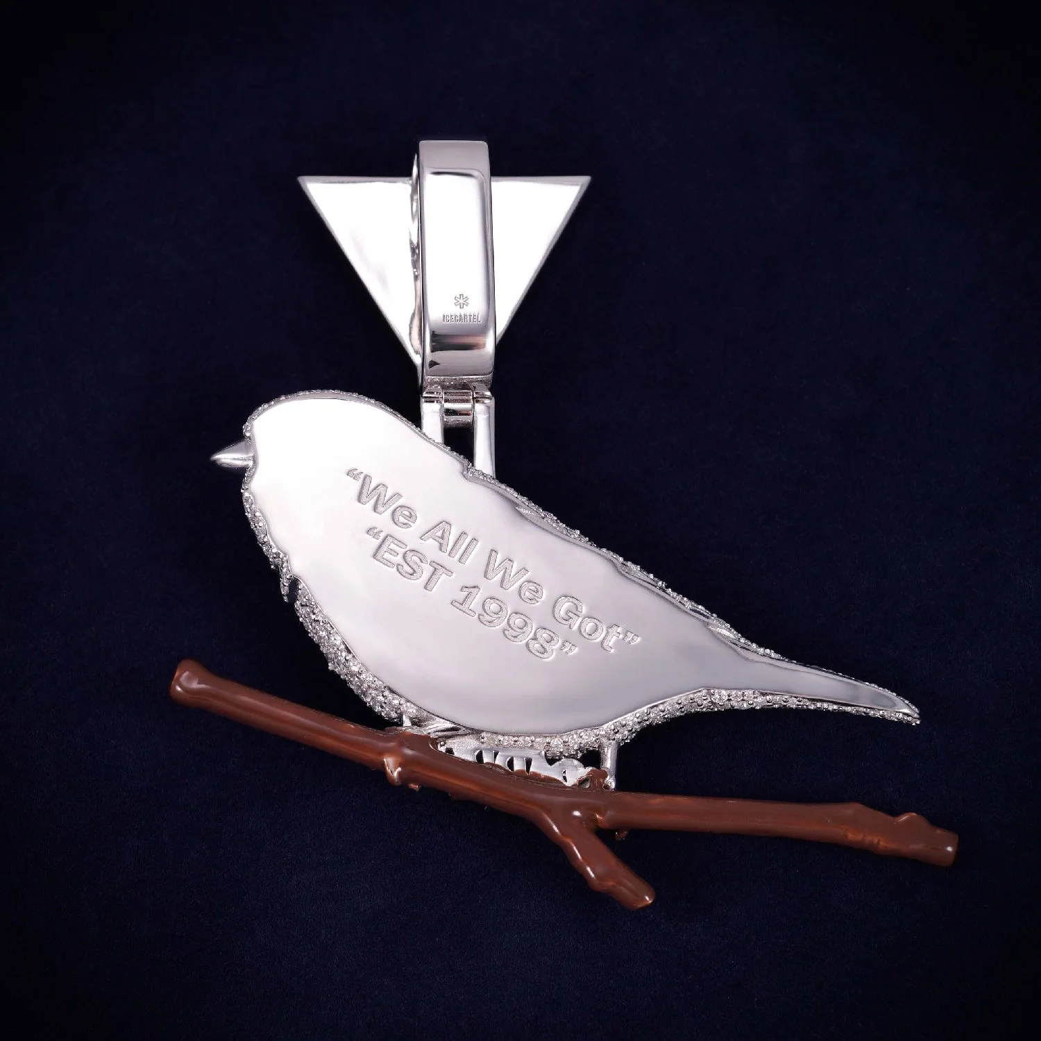 "SPARROW" Custom Moissanite Pendant 14K Gold - Image 3