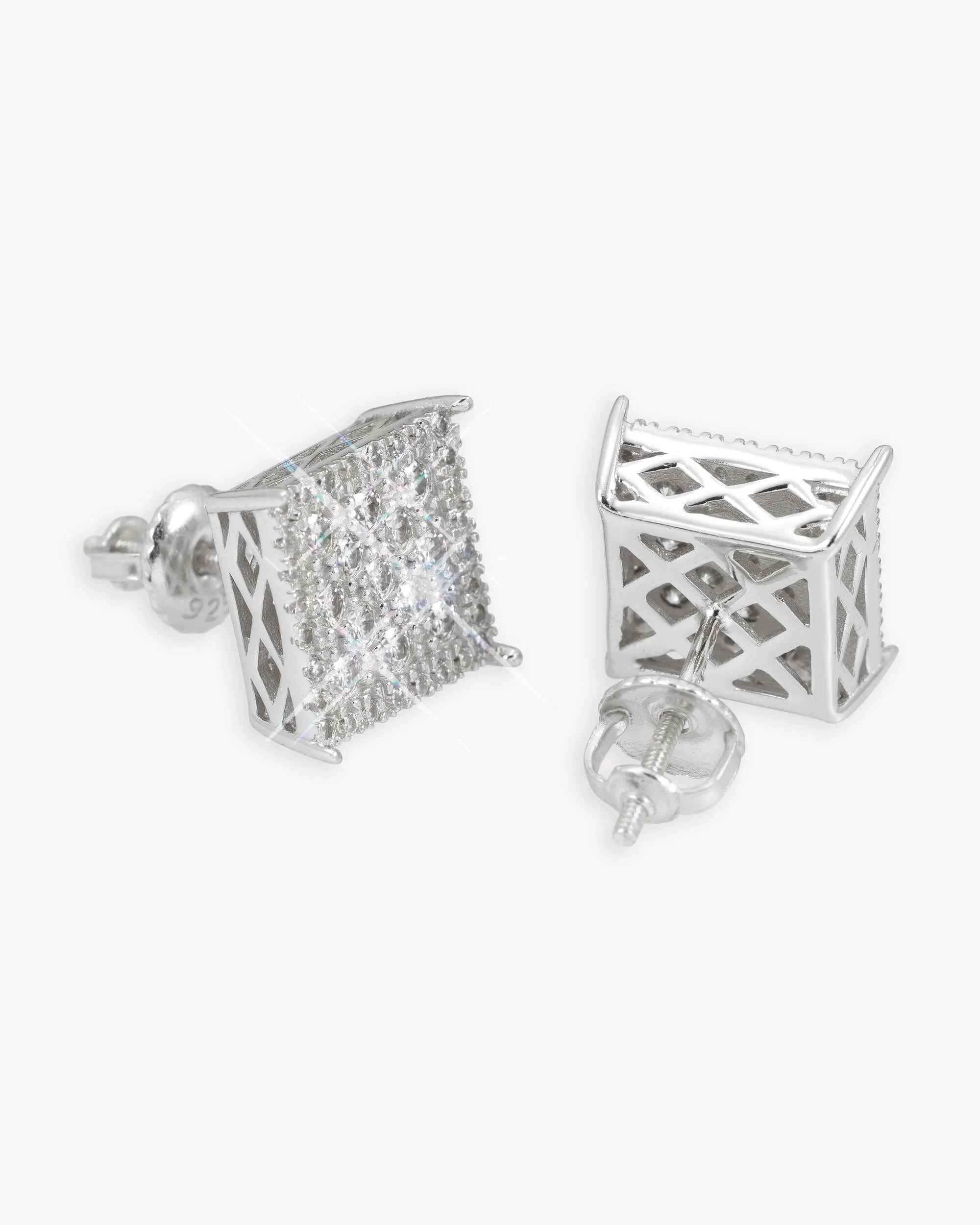 Square Pointer Moissanite Earrings 14K Gold