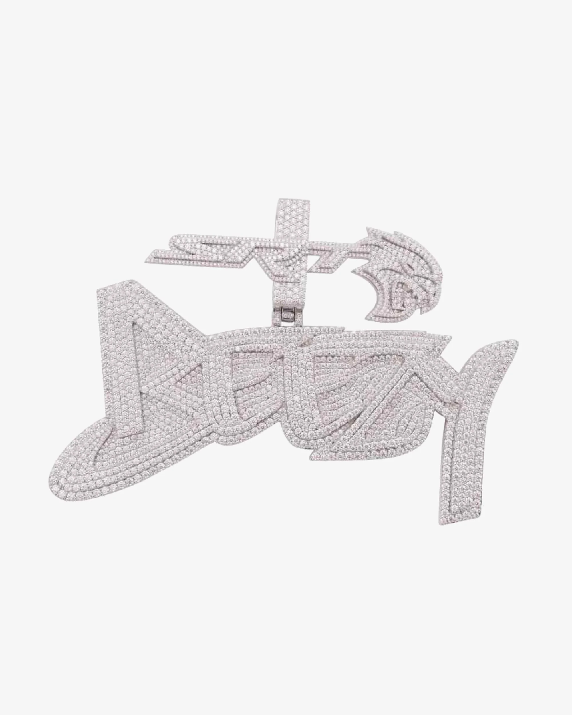 "SRT Breezy" Custom Moissanite Pendant 14K White Gold