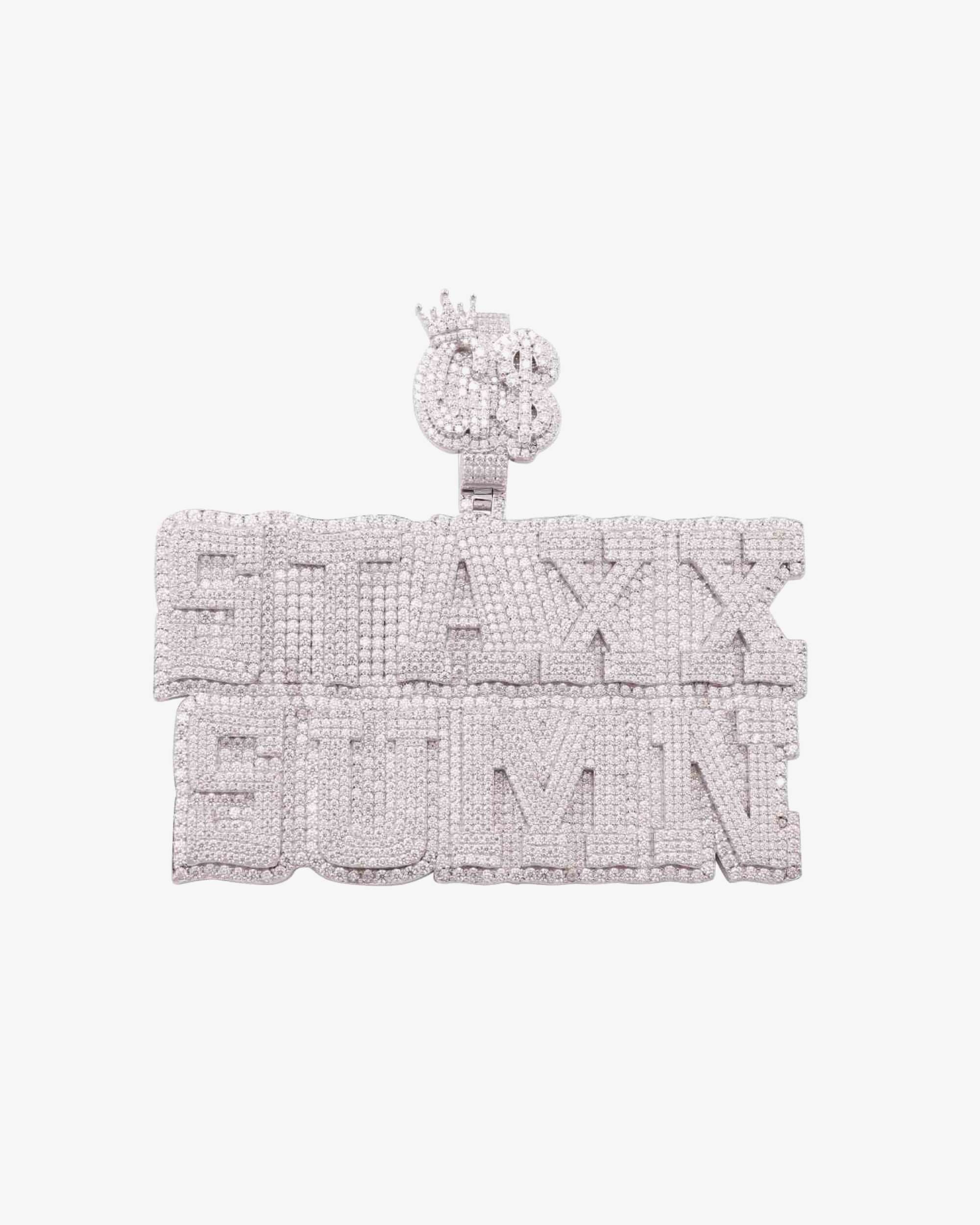 "STAXX SUMN" Custom Moissanite Pendant 14K Gold
