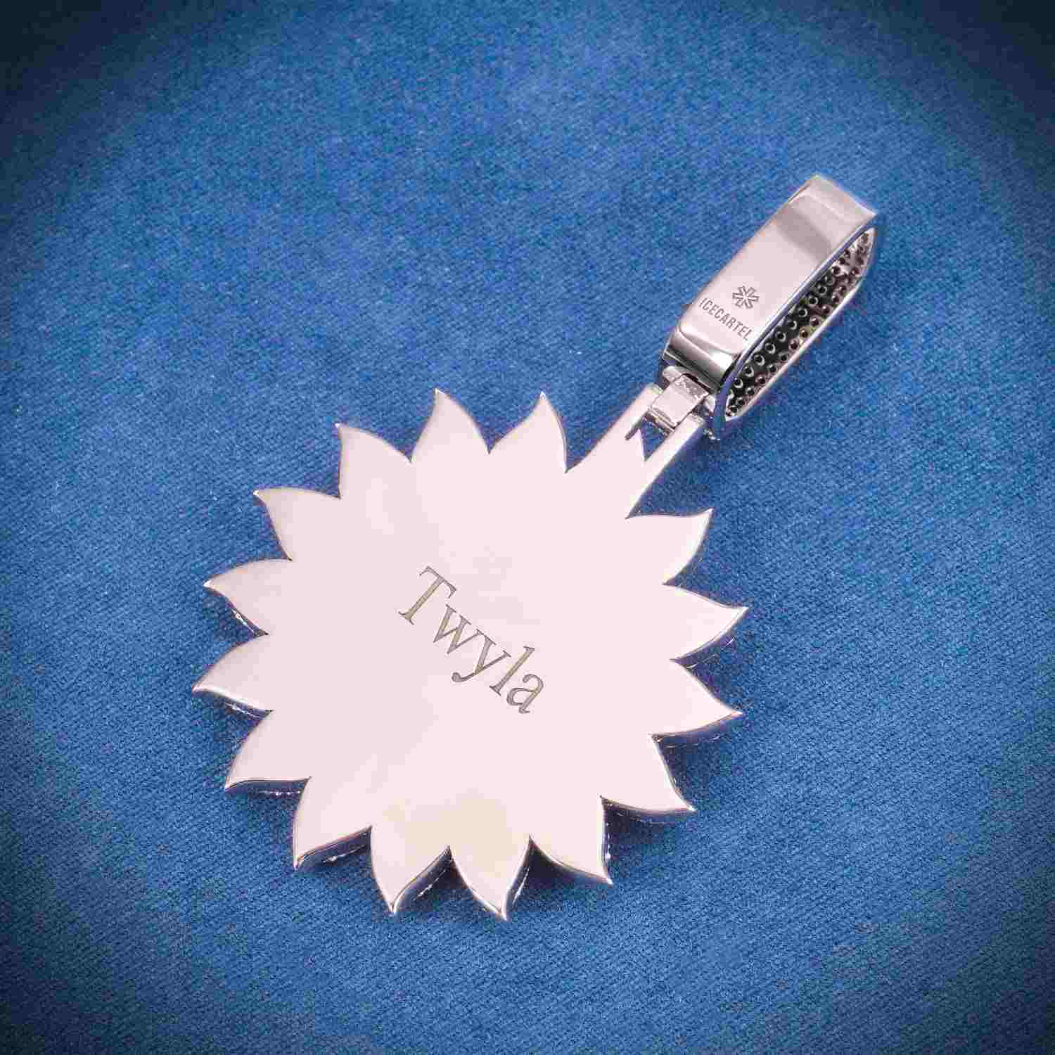 "SUNSHINE" Custom Moissanite Pendant 14K Gold - Image 3