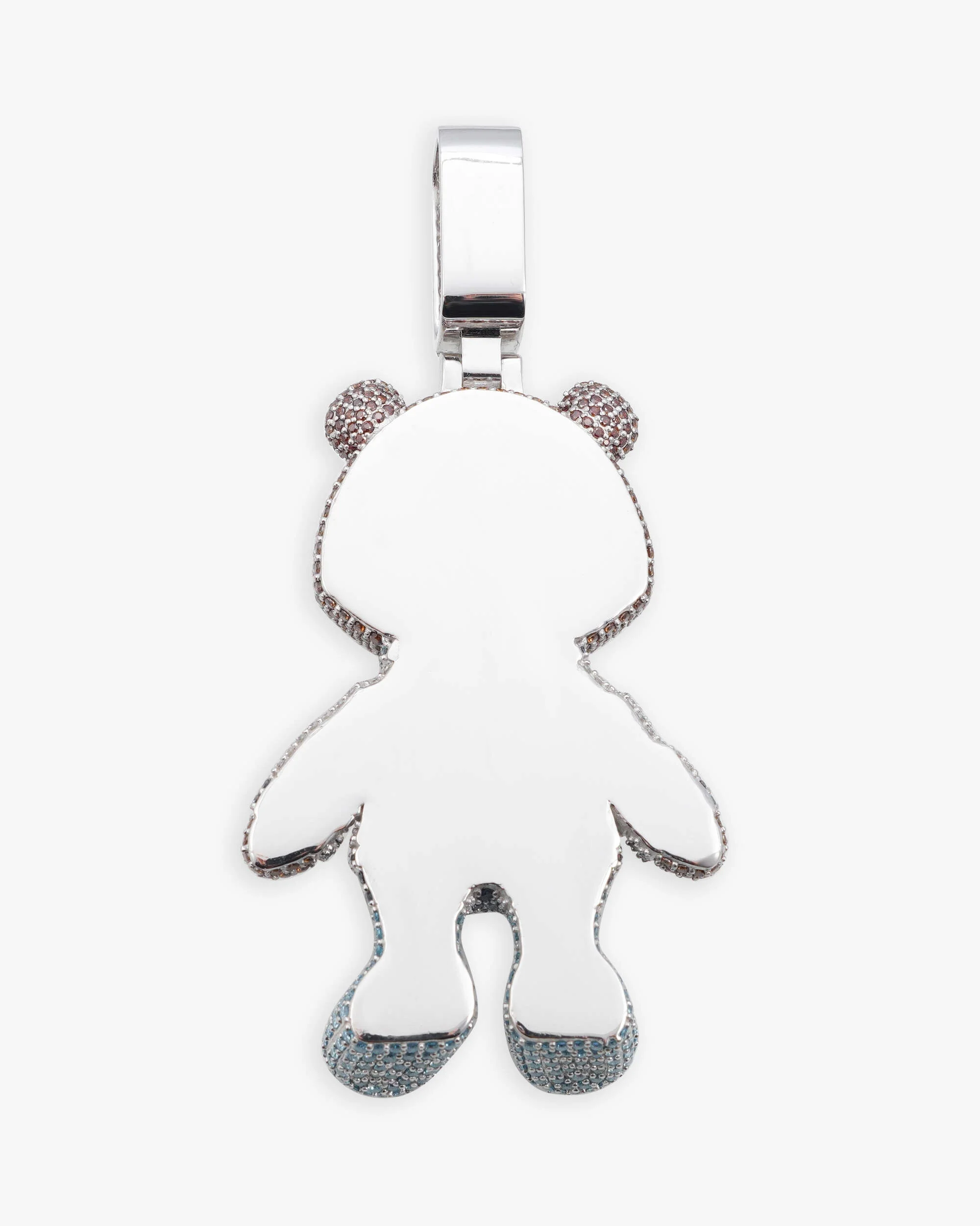 "Teddy Bear" Custom Moissanite Logo Pendant 14K Gold - Image 3