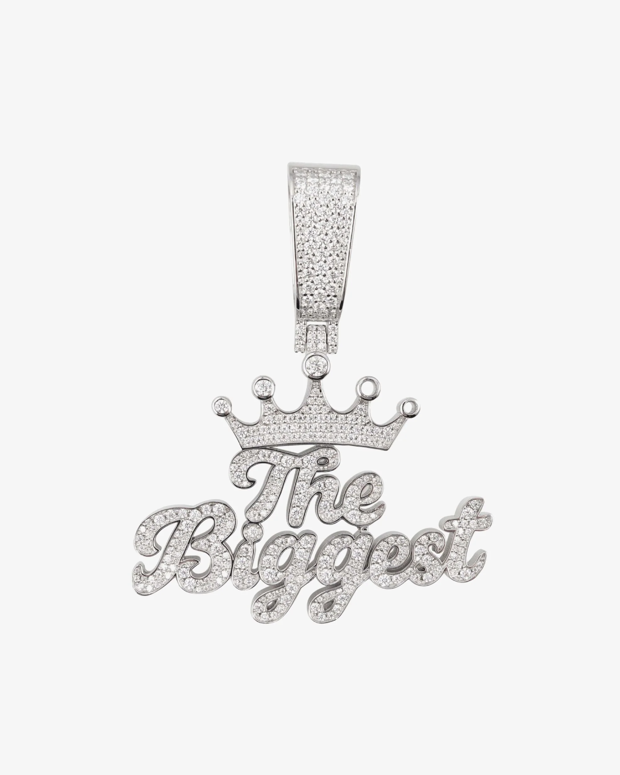 "The Biggest" Custom Name Moissanite Pendant 14K Gold