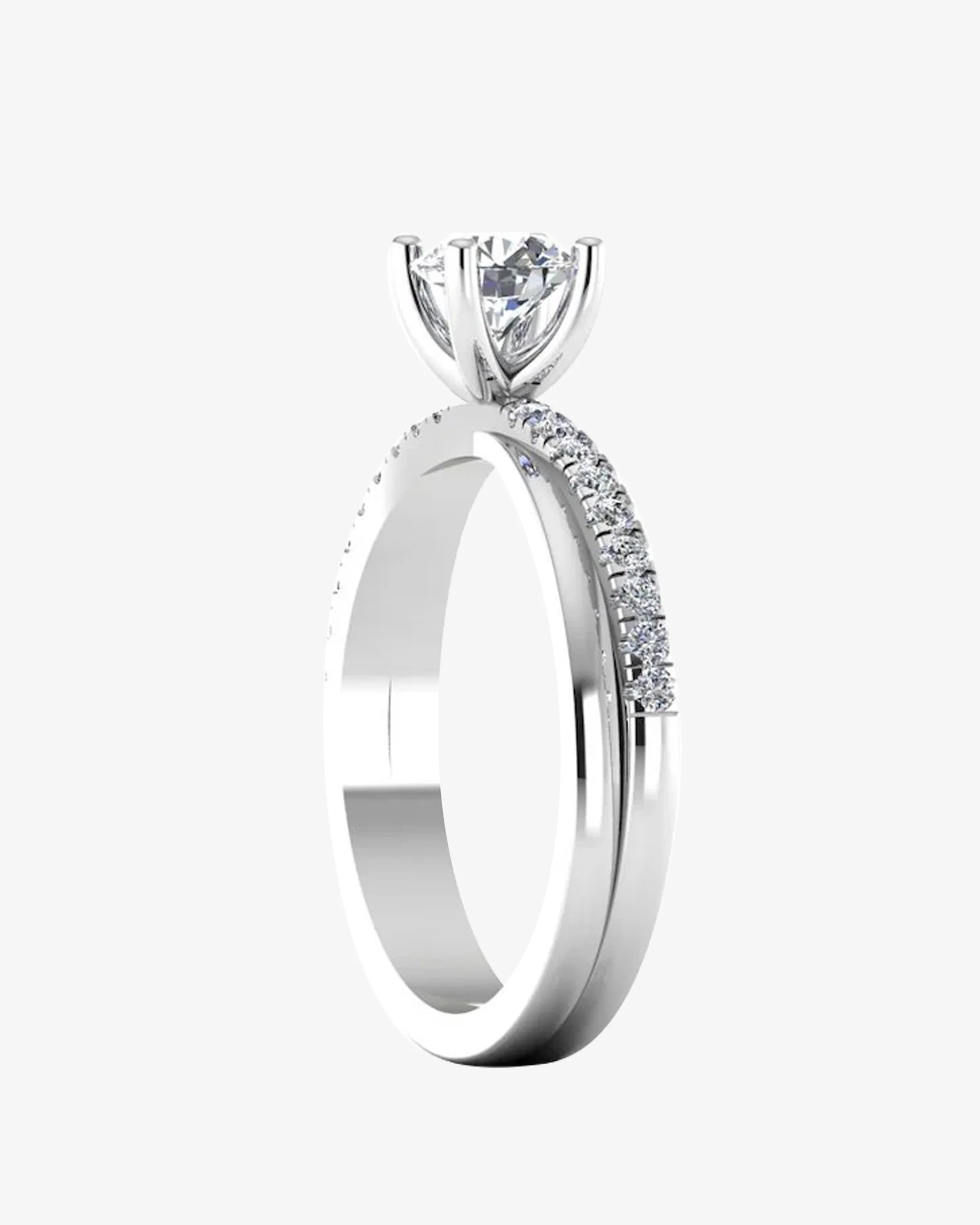 Twisted Moissanite Engagement Ring - Image 5