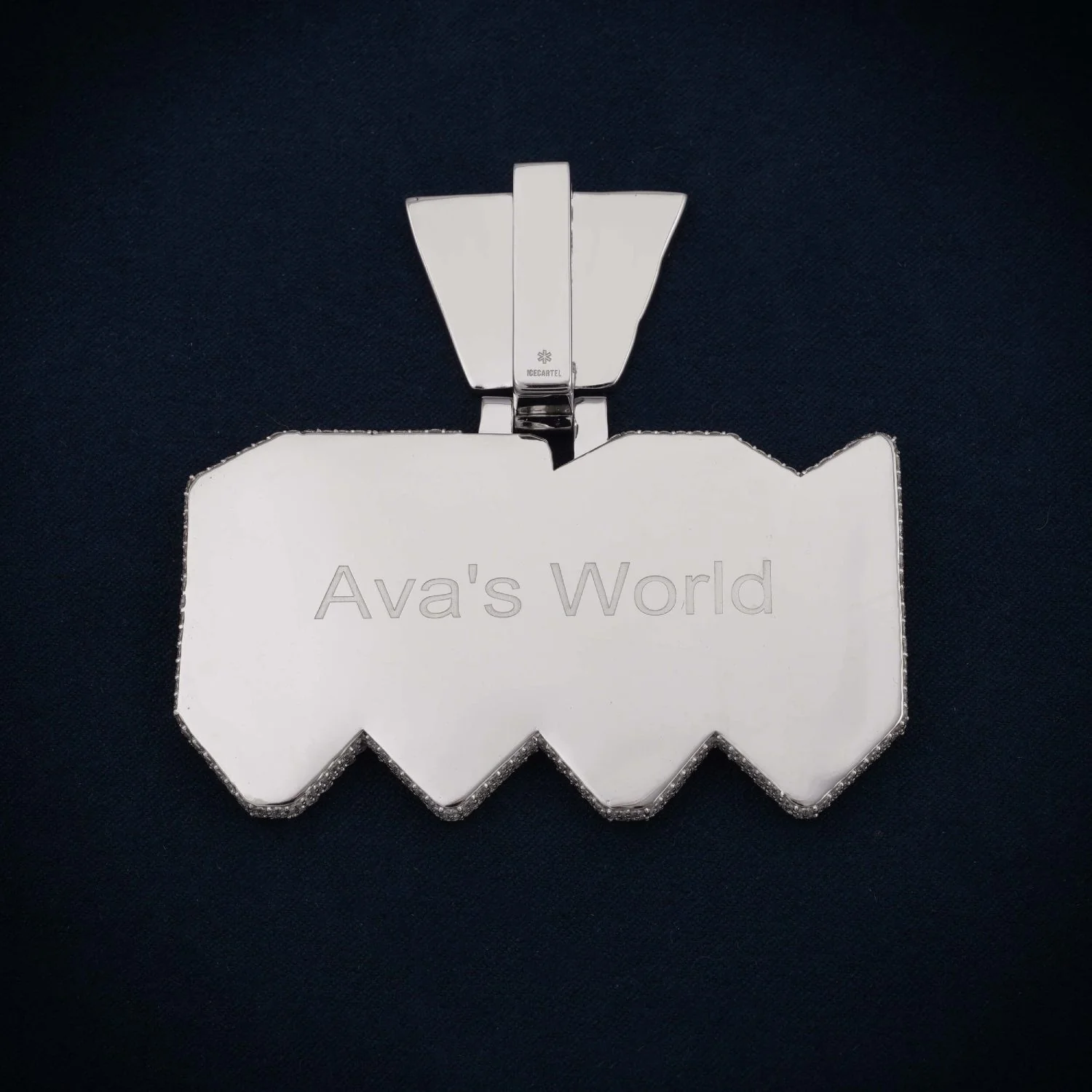 "VRCR" Custom Moissanite Pendant 14K Gold - Image 3