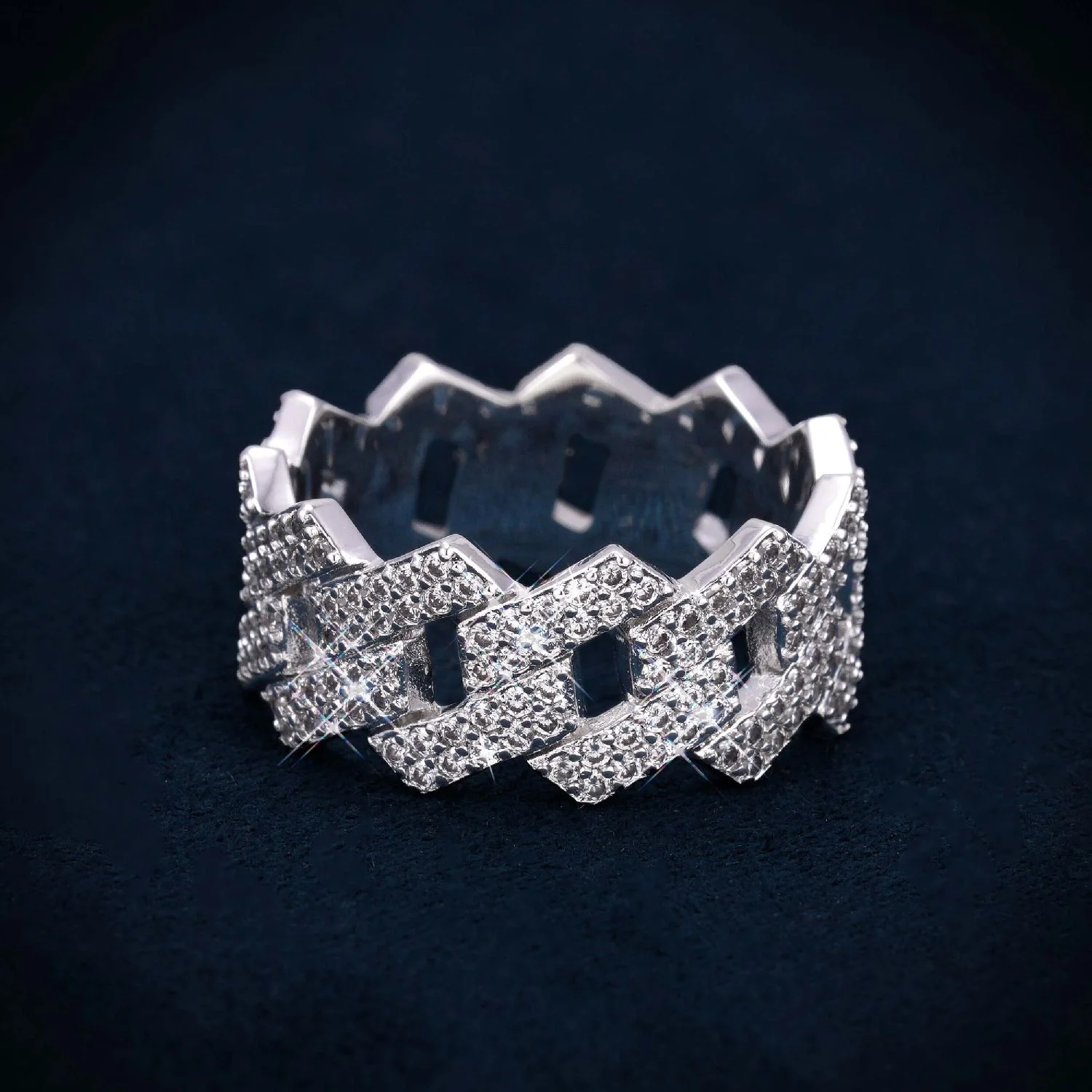 VVS Cuban Link Ring 14K Gold - Image 7