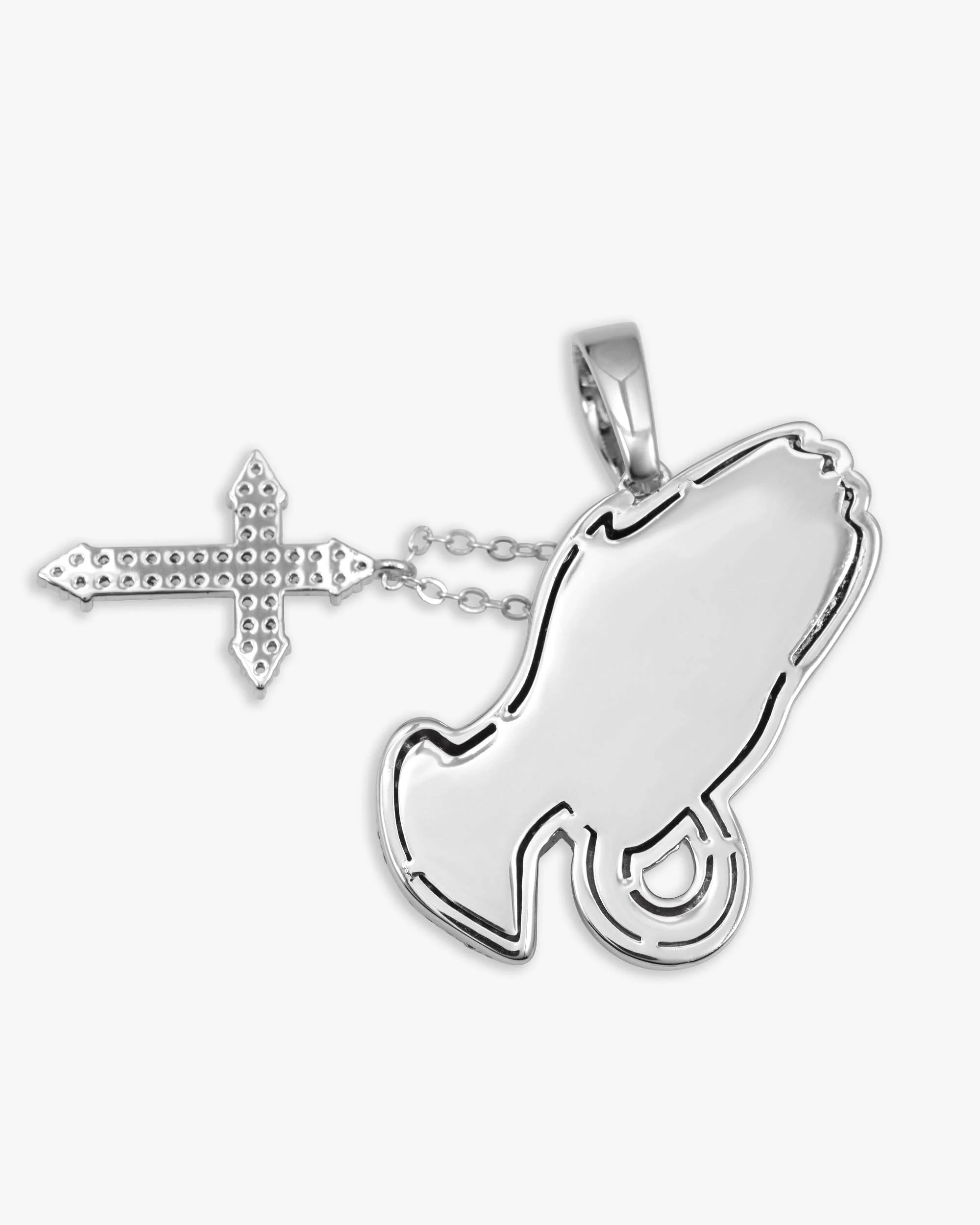 VVS Praying Hands Pendant 14K Gold - Image 3