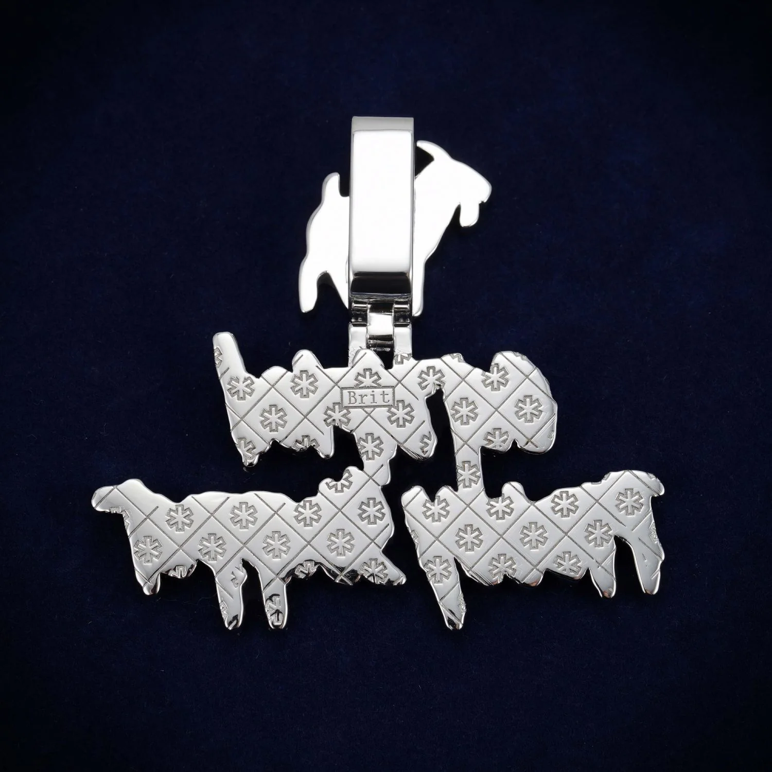 GOAT "Certified Pretty Stepper" Custom Moissanite Pendant 14K Gold - Image 3